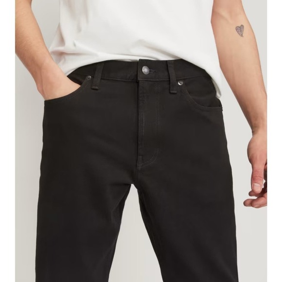 Everlane The Slim 4-Way Stretch Organic Jean | Uniform Black 35x32 - Picture 3 of 6
